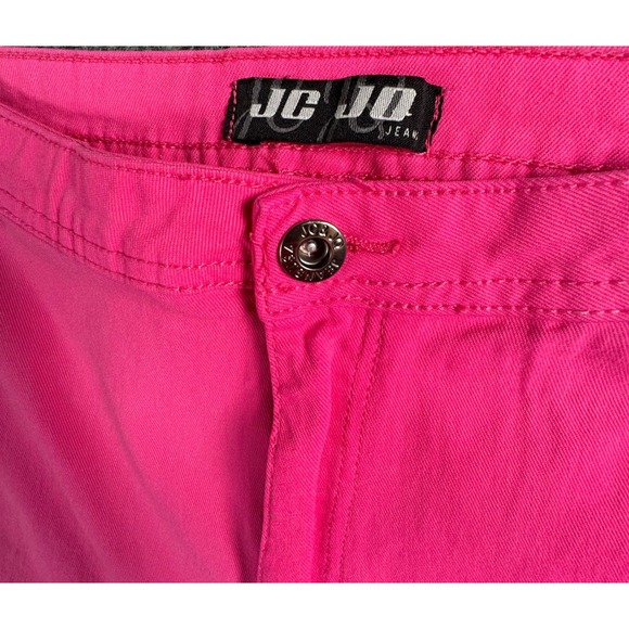 JC & JQ Pink Flare Bell Bottom Jeans Women's Y2K Disco Festival Statement Denim - Picture 2 of 10